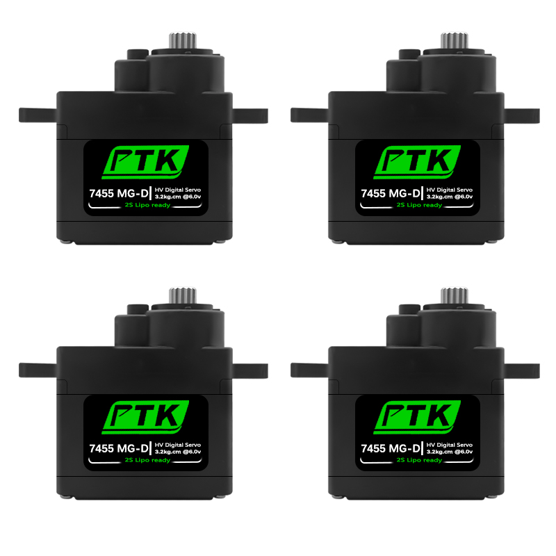 Rc Helicopter Servo - PTK 7455MG-D เซอร์โว 12g เซอร์โวดิจิตอลเกียร์โลหะสำหรับ EPP