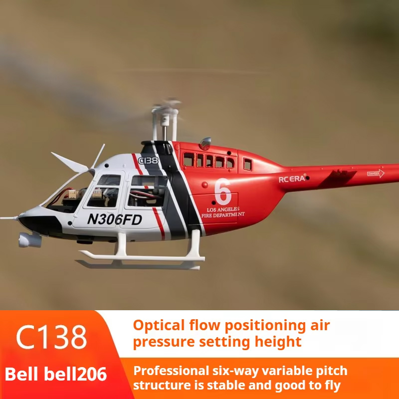 Rc Helicopter Large - RHSKY C138 เฮลิคอปเตอร์ควบคุมระยะไกลรุ่น Fighter BELL206 ของเล่นเด็กฤดูใบไม้ร่วงของเล่นของขวัญ