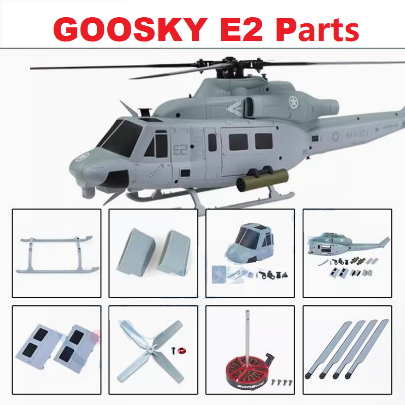 Rc Helicopter Coaxial - อะไหล่สําหรับ GOOSKY E2 UH-1Y RC เฮลิคอปเตอร์เชลล์ใบมีดมอเตอร์