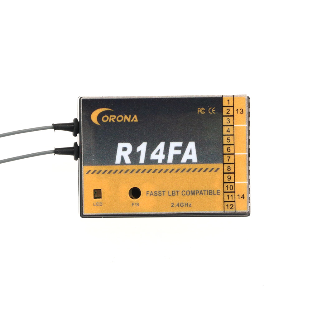 ตัวรับสัญญาณรุ่น Corona R14FA  - Rc Helicopter Servo บทวิจารณ์และราคา